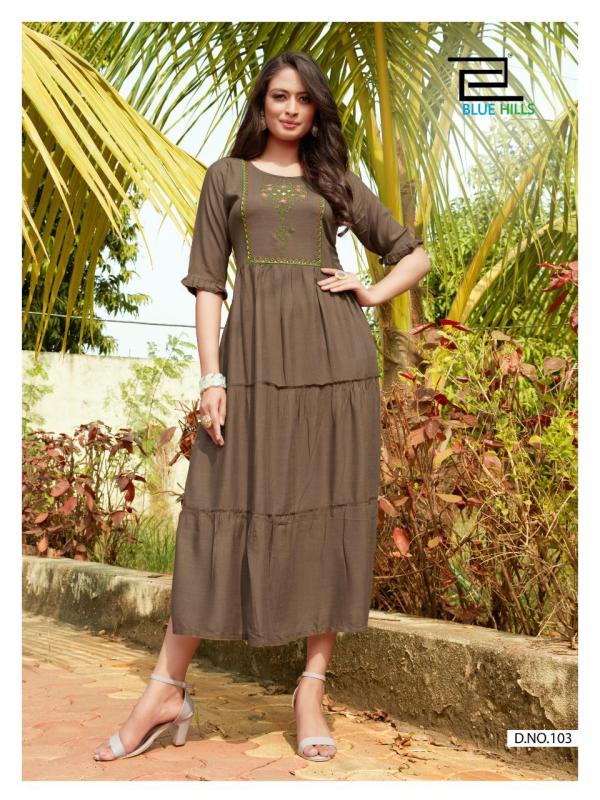 Blue Hiils Celebration 1-Rayon-With-Embroidery-Kurti